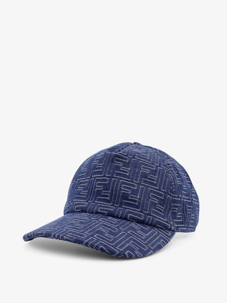 Fendi FF Jacquard denim baseball hat - Blu Denim
