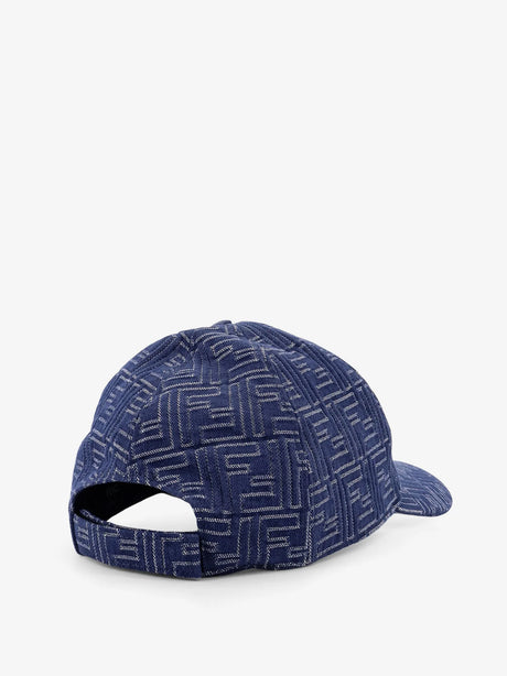 Fendi FF Jacquard denim baseball hat - Blu Denim