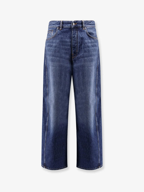 Givenchy Twisted stone-washed denim jeans - Dark Blue