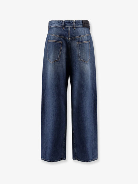 Givenchy Twisted stone-washed denim jeans - Dark Blue