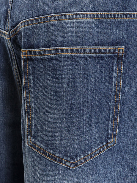 Givenchy Twisted stone-washed denim jeans - Dark Blue