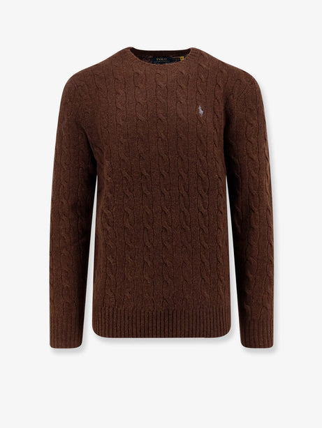 Polo Ralph Lauren Wool and cashmere cable knit sweater - Cacao Brown Heather