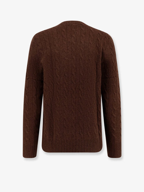 Polo Ralph Lauren Wool and cashmere cable knit sweater - Cacao Brown Heather