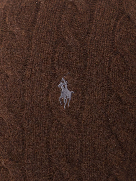 Polo Ralph Lauren Wool and cashmere cable knit sweater - Cacao Brown Heather