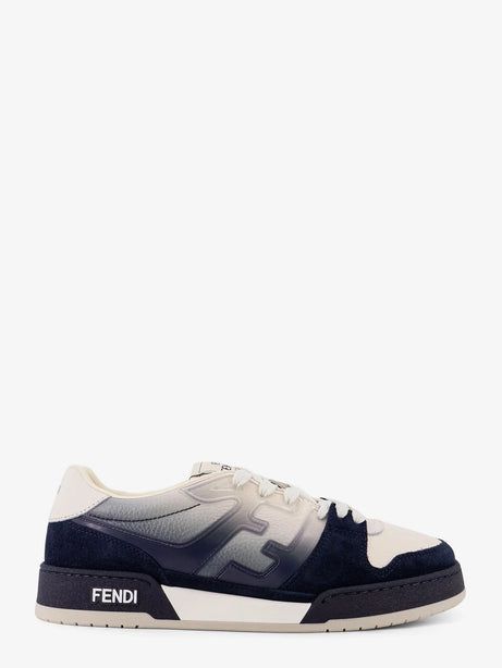Fendi Match leather sneakers with suede inserts - Navy Bianco Navy