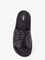 Fendi Low leather sandals with FF jacquard insert - Neronergrigio Nero