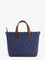 Fendi FF jacquard fabric and leather shopping bag - Stone