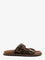 Fendi Feel sandals in FF jacquard fabric - Tabacco Nero+Sand