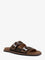 Fendi Feel sandals in FF jacquard fabric - Tabacco Nero+Sand