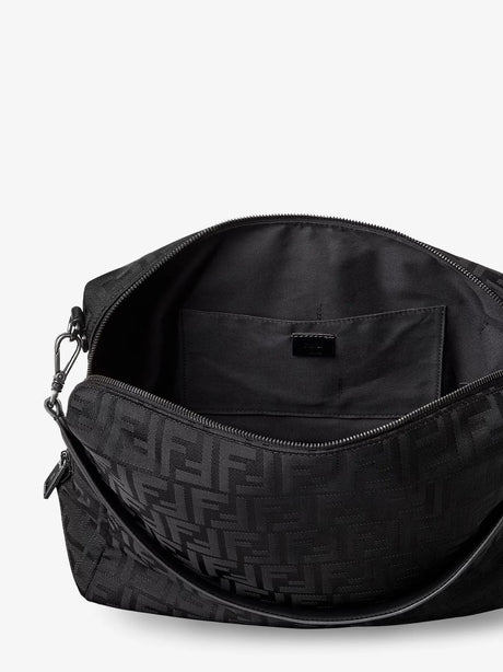 Fendi Fendi Lui Large FF nylon crossbody bag - Nero+Rut.Ubl.Sat