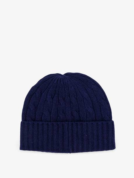 Polo Ralph Lauren Wool blend cable knit beanie hat - Newport Navy