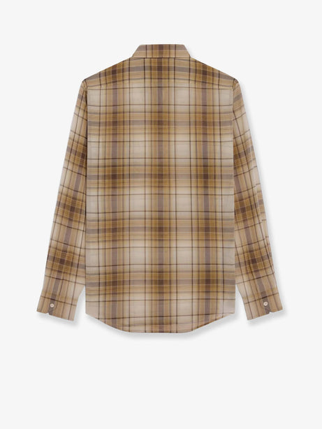 Celine Checked cotton shirt - Sable Beige Marron