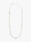 Valentino Garavani Metal and pearls VLogo Signature necklace - Argento