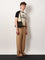 Valentino Garavani Valentino Garavani 9TO5 woven leather shoulder bag - Nero/Bark Brown/Nero