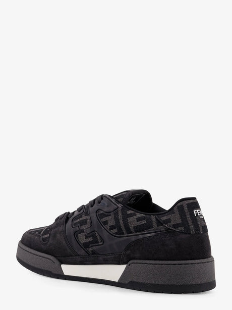 Fendi Fendi Match sneakers in FF jacquard fabric and suede - Dk Grey+Grig.Ner+Bia