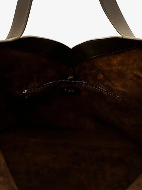 Saint Laurent Y Oversize leather tote bag - Light Musk