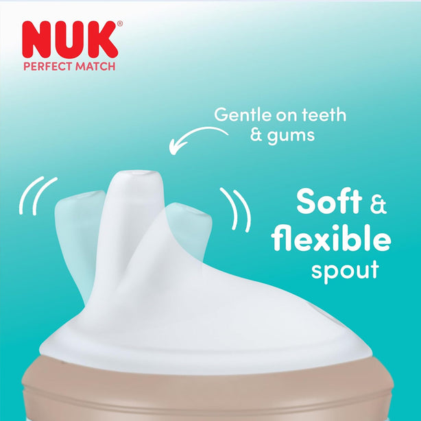 NUK Perfect Match Learner Cup | Learner Bottle 260ml | 6 months+ (Sheep)