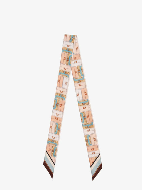 Fendi Wrappy multicolor silk bandeau - Azzurro
