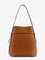 Toteme Textured leather bucket bag with frontal strap - Tan