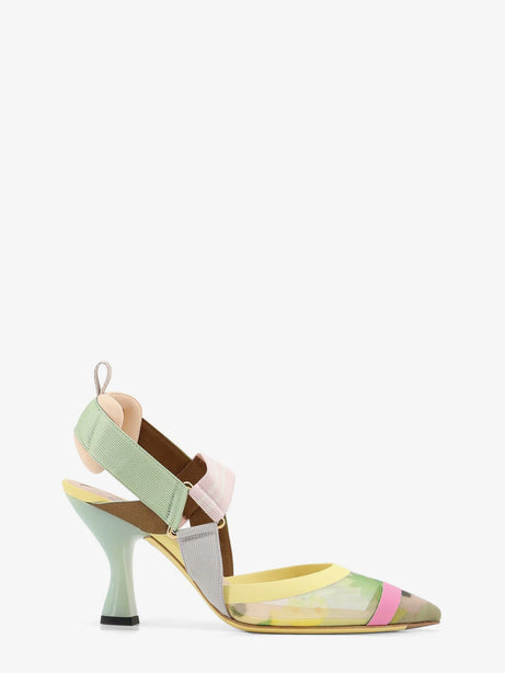 Fendi Colibri multicolor mesh pumps - Verl Mult Rosa Chiar
