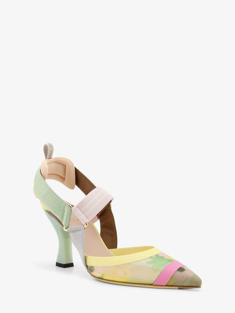 Fendi Colibri multicolor mesh pumps - Verl Mult Rosa Chiar