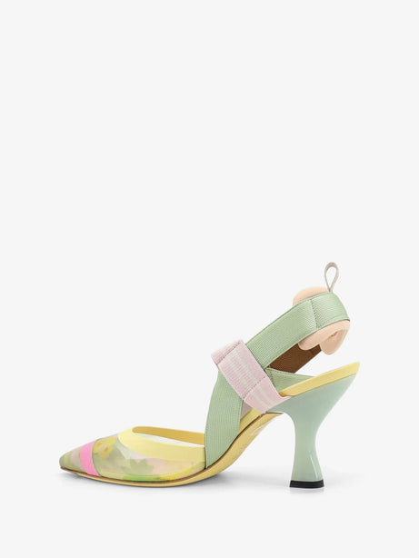 Fendi Colibri multicolor mesh pumps - Verl Mult Rosa Chiar