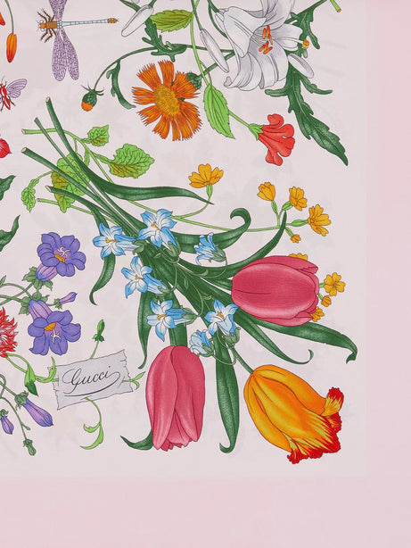 Gucci Gucci Flora silk foulard - Roseatepink