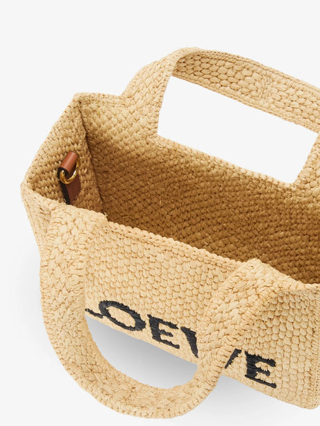 Loewe Paula's Ibiza -Loewe Front Mini Raffia Handbag - Natural