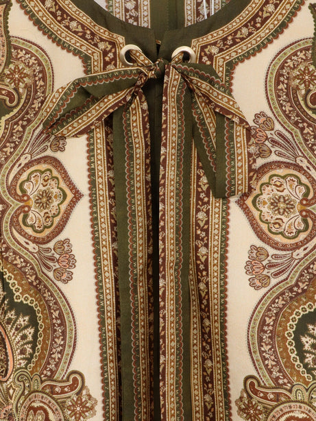 Zimmermann Mahon silk tunic dress - Olive Paisley