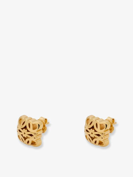 Loewe Paula's Ibiza -Bombè Anagram brass earrings - Gold