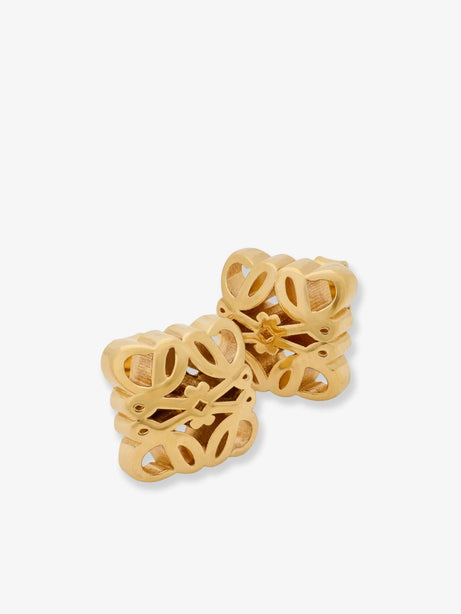 Loewe Paula's Ibiza -Bombè Anagram brass earrings - Gold