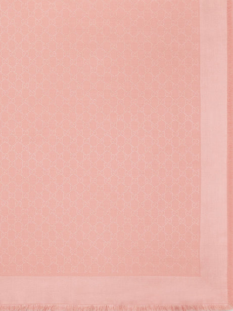 Gucci GG silk and wool shawl - Magentawhte