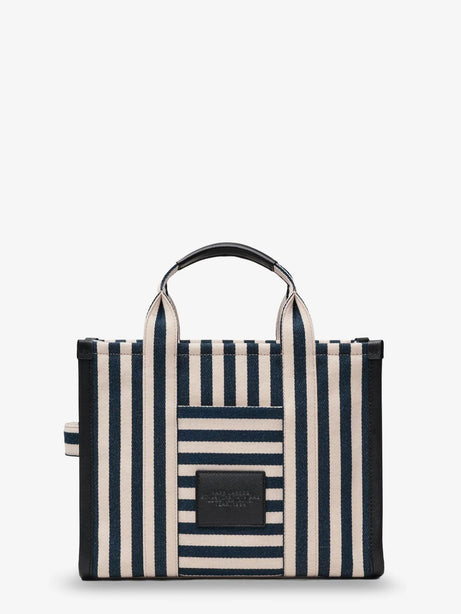Marc Jacobs The Tote bag canvas handbag with embroidered logo on the front - Blue Sea Multi