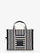 Marc Jacobs The Tote bag canvas handbag with embroidered logo on the front - Blue Sea Multi