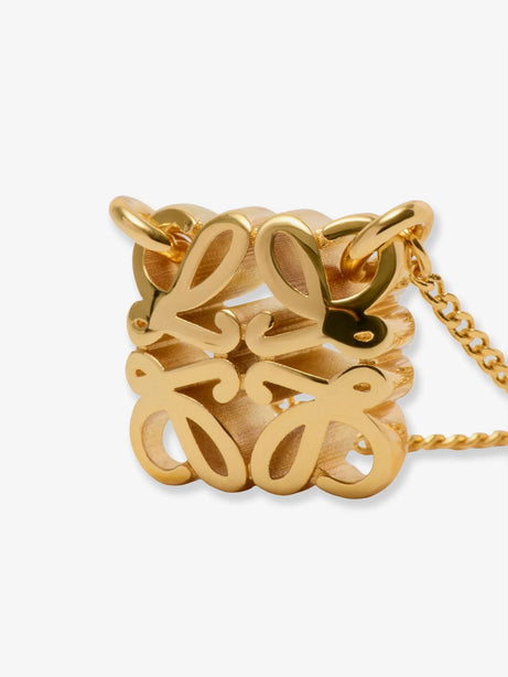 Loewe Paula's Ibiza -Anagram Bombè Brass Necklace - Gold