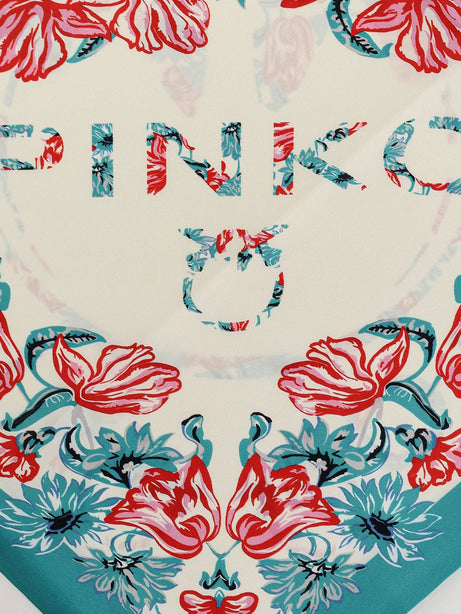 Pinko Swing  Triangle Foulard - Panna/Verde
