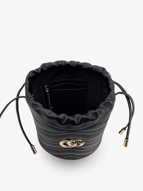 Gucci GG Marmont matelassé leather bucket bag - Black