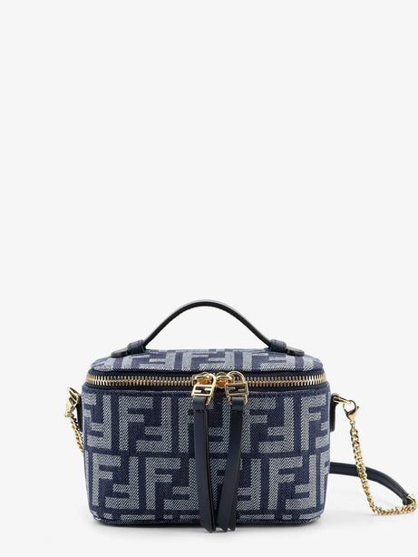 Fendi Fendi Vanity denim-effect FF jacquard minibag - Blu Os