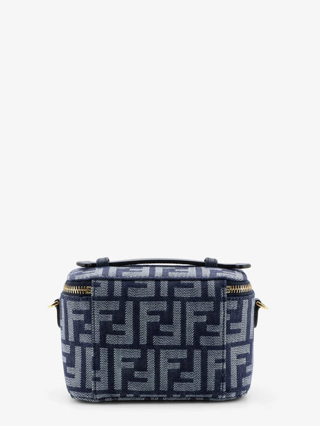 Fendi Fendi Vanity denim-effect FF jacquard minibag - Blu Os