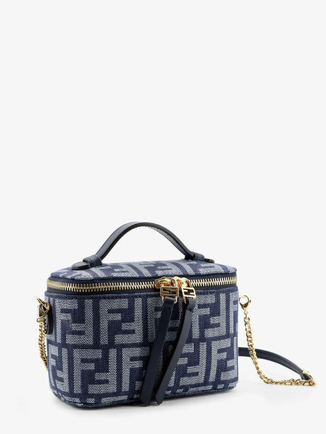 Fendi Fendi Vanity denim-effect FF jacquard minibag - Blu Os