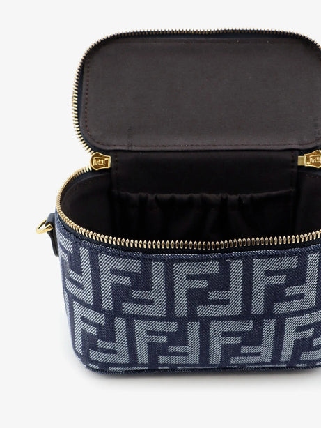 Fendi Fendi Vanity denim-effect FF jacquard minibag - Blu Os