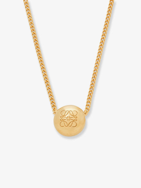 Loewe Paula's Ibiza -Anagram Pebble silver necklace - Gold