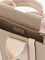 Chloe' Woody linen and leather Tote Bag - Cement Pink