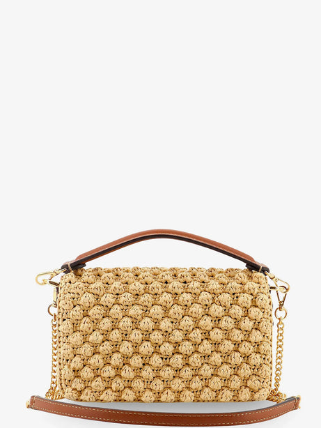 Fendi Baguette® Mini raffia crossbody bag - Naturale+Sellier+Os