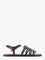 Loewe Paula's Ibiza -Petal leather sandals with Anagram logo on the front - Dark Brown