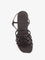 Loewe Paula's Ibiza -Petal leather sandals with Anagram logo on the front - Dark Brown