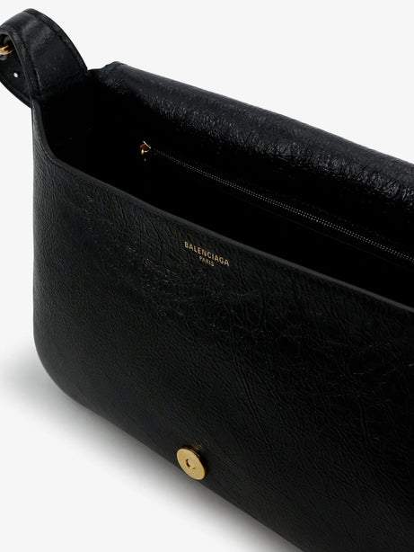Balenciaga Clicca Arena leather medium shoulder bag - Black