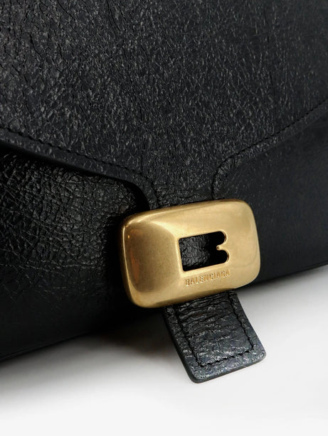 Balenciaga Clicca Arena leather medium shoulder bag - Black
