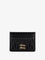 Miu Miu Quilted leather card holder with metal lettering logo - Nero