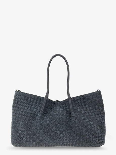 Bottega Veneta Pinacoteca suede handbag with Intrecciato motif - Cloudy